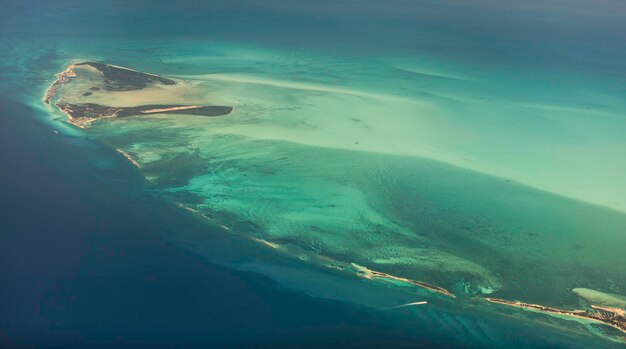 High angle view of sea