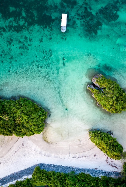 High angle view of sea