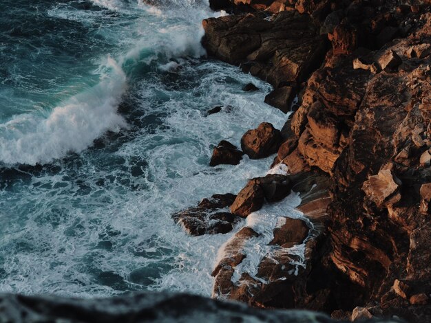 Foto vista ad alto angolo del mare