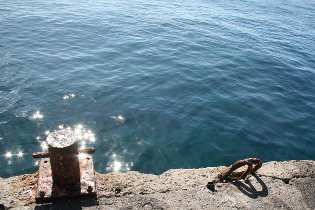 High angle view of sea