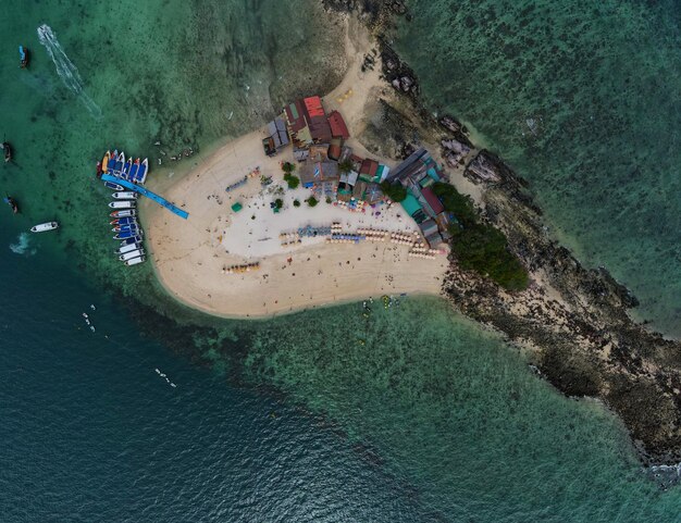 High angle view of sea