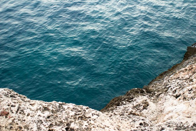 High angle view of sea