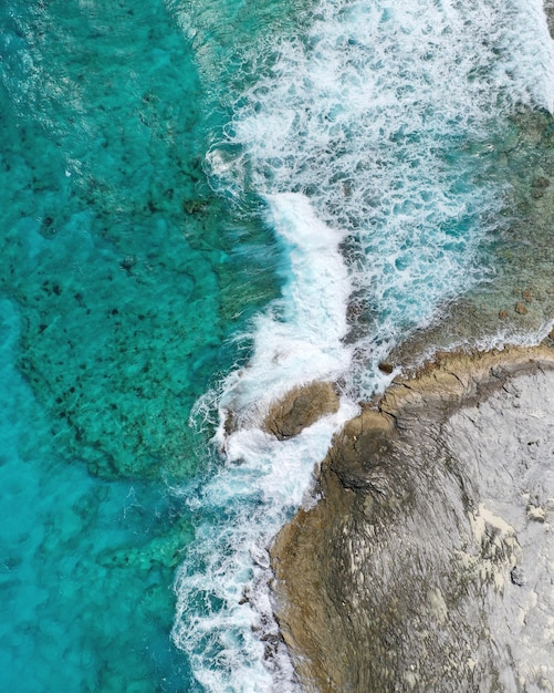 Foto vista ad alto angolo del mare