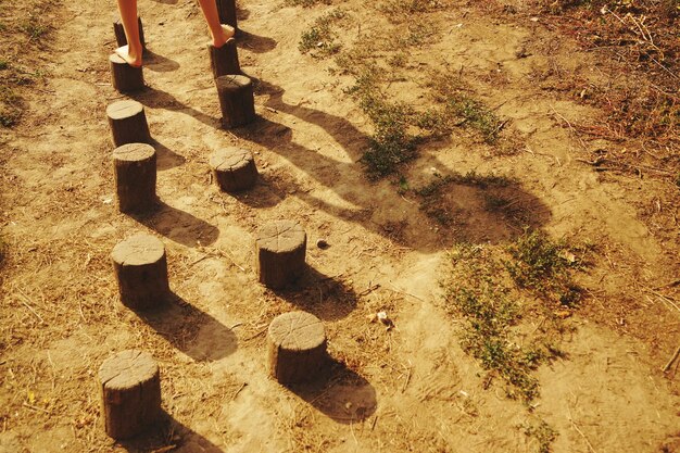 Photo high angle view of shadow on sand