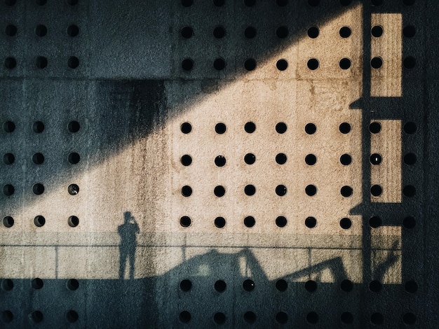 Photo high angle view of shadow on wall