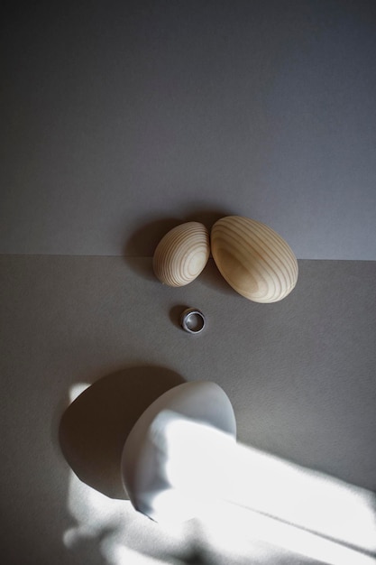 Photo high angle view of shells on table