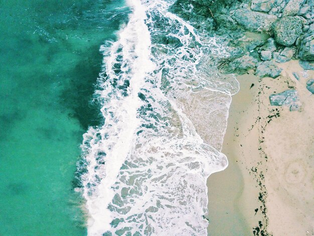 Photo high angle view of shore at beach