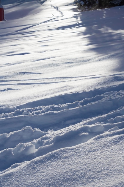 High angle view of snow against sky