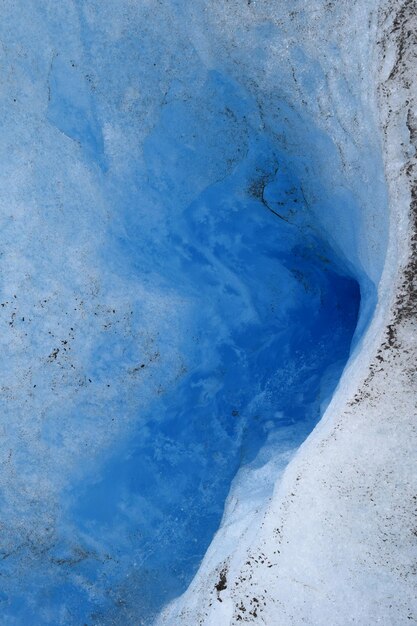 High angle view of snow covered shore