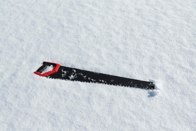 high angle view of snow on mountain