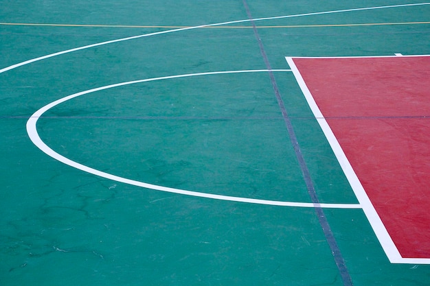 High angle view of soccer field