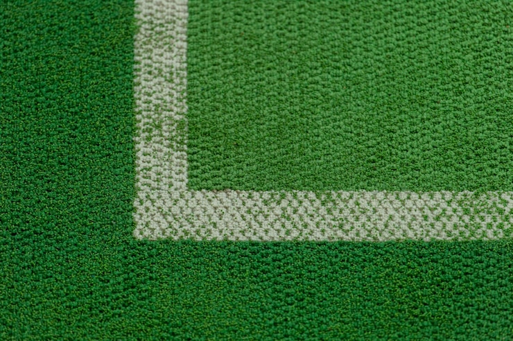 Photo high angle view of soccer field
