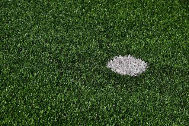 High angle view of soccer field