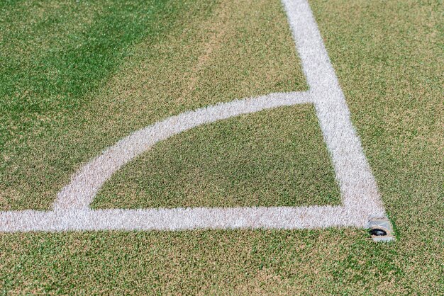 Photo high angle view of soccer field