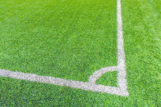 High angle view of soccer field