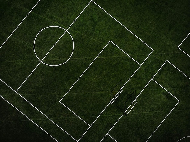 Photo high angle view of soccer field