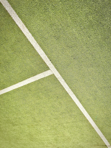 High angle view of soccer field