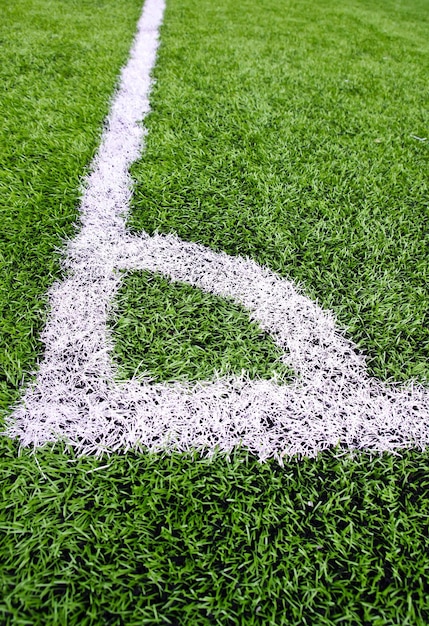 Foto vista ad alta angolazione del campo da calcio