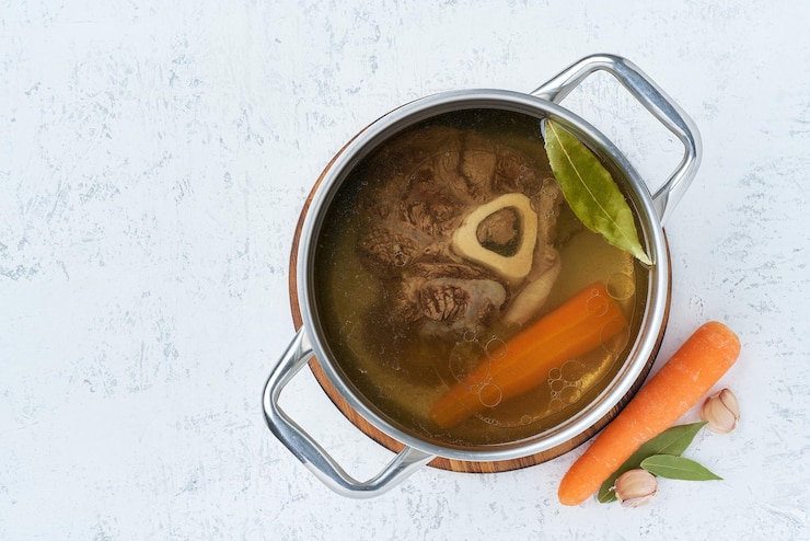 High angle view of soup on table
Recipes with Bone Broth