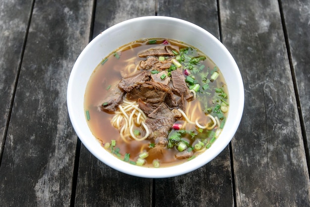 high angle view of soup