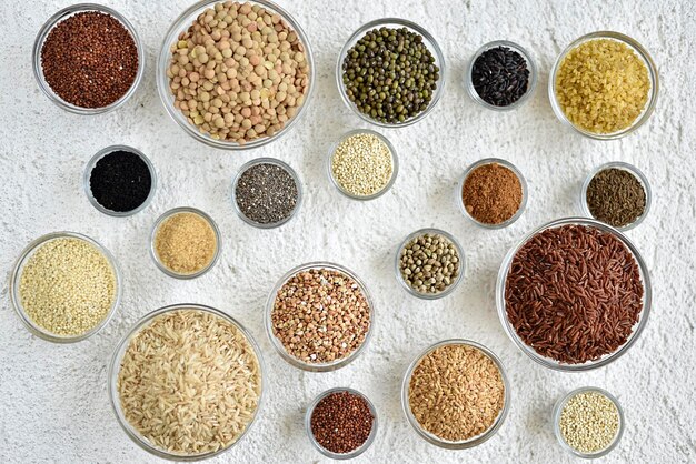 Photo high angle view of spices against white background