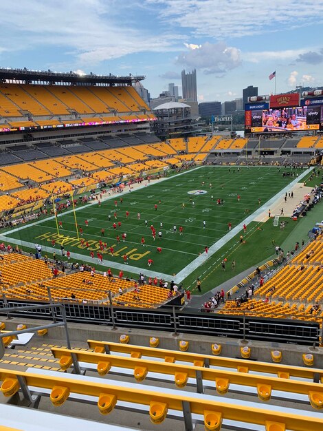 Photo high angle view of stadium