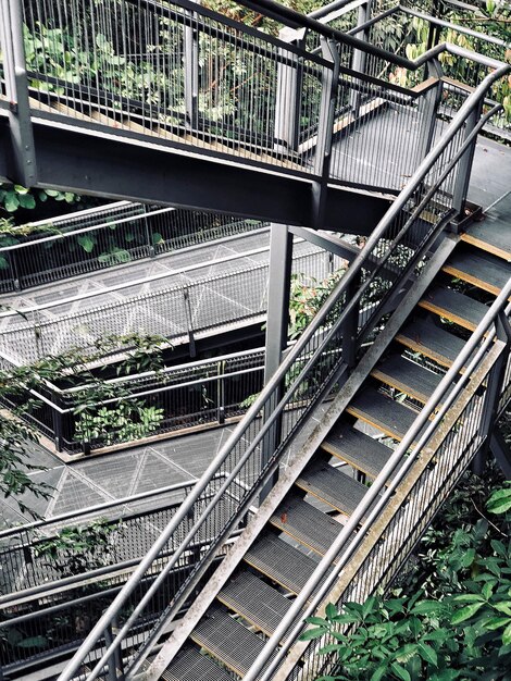 High angle view of staircase