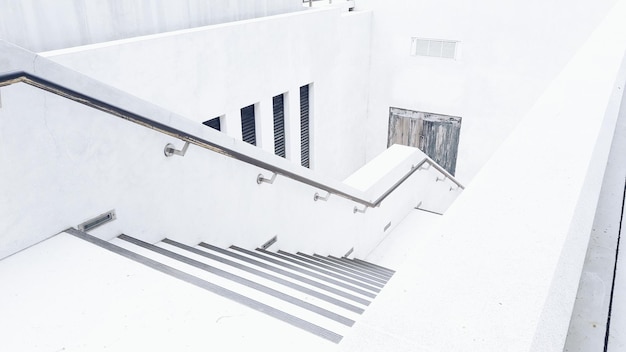 high angle view of staircase