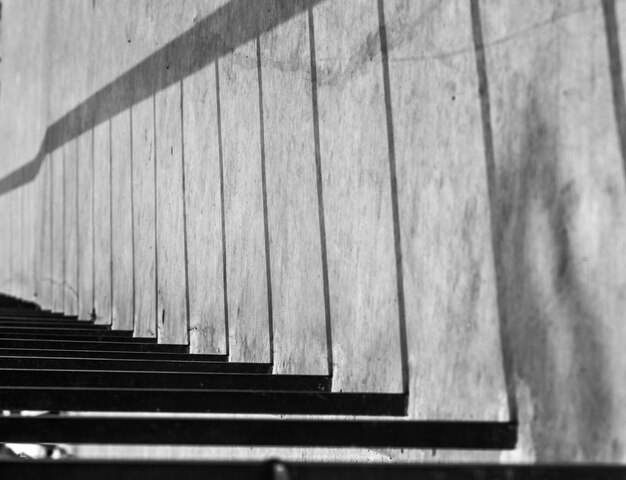 High angle view of steps