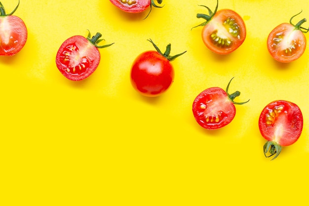 High angle view of strawberries