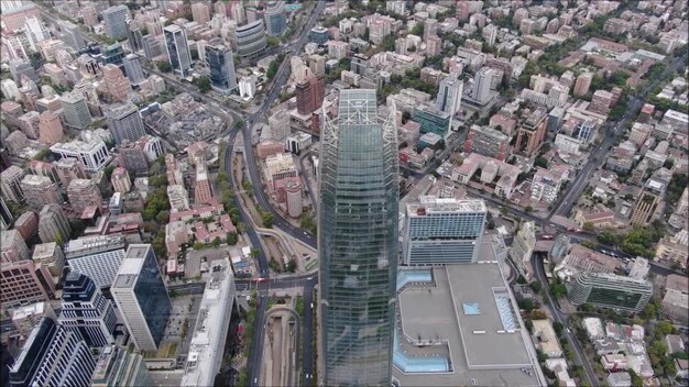 High angle view of street amidst buildings in city