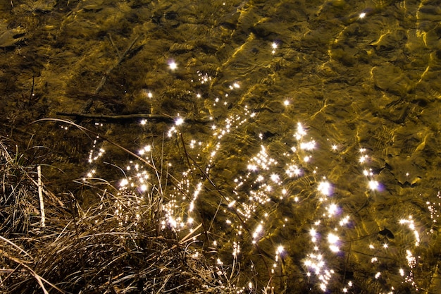 Photo high angle view of sunlight falling on river