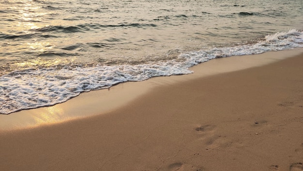 High angle view of surf on beach