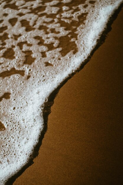 High angle view of surf at beach