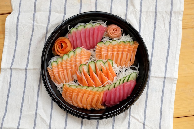 High angle view of sushi