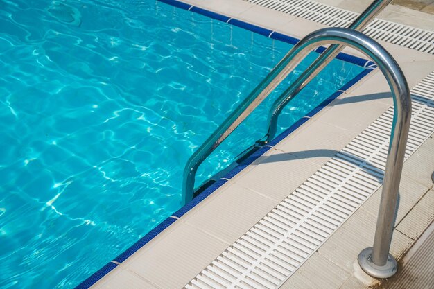 High angle view of swimming pool in sea