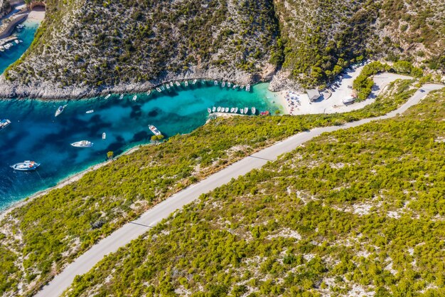 High angle view of swimming pool