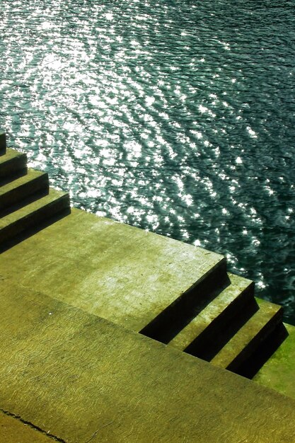 High angle view of swimming pool