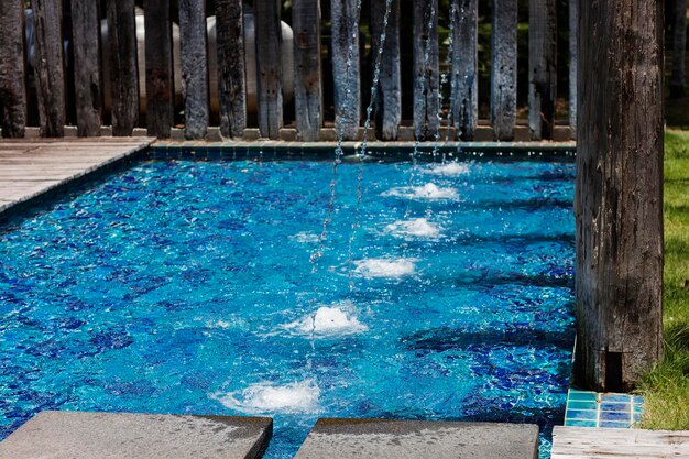 High angle view of swimming pool