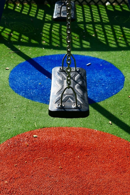 High angle view of swing at park