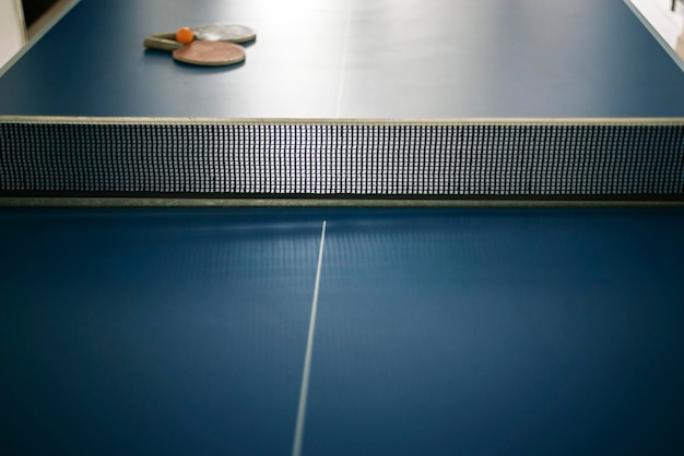 High angle view of table tennis