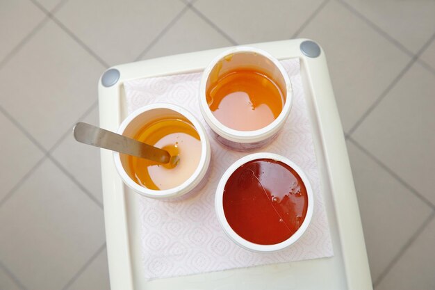 High angle view of tea on table