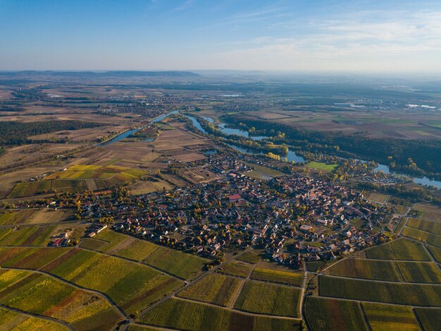 Photo high angle view of townscape against sky