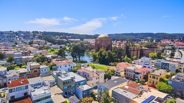 High angle view of townscape against sky