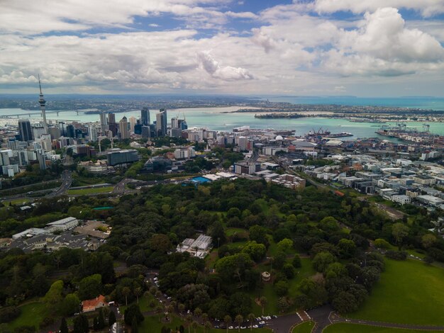 Photo high angle view of townscape against sky