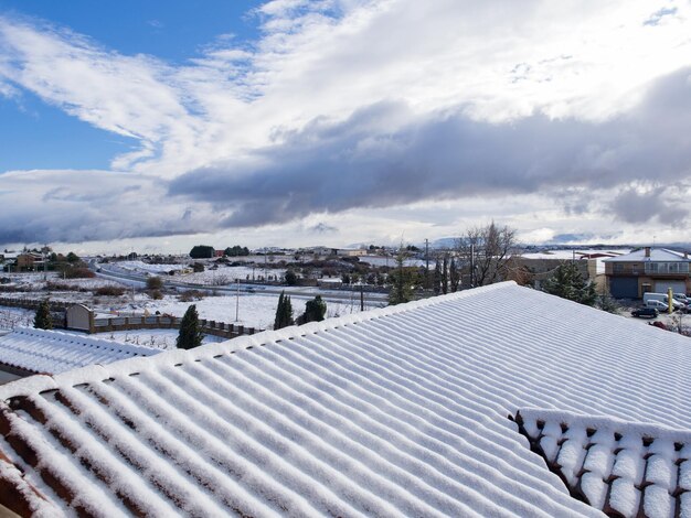 Photo high angle view of townscape against sky