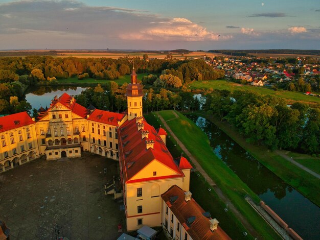 Photo high angle view of townscape against sky