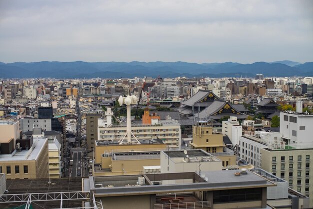 High angle view of townscape against sky