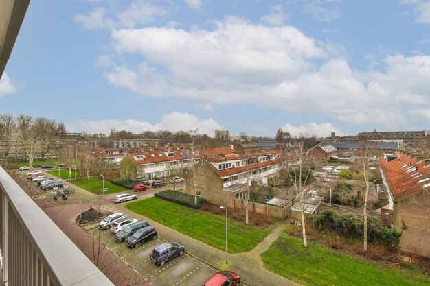 High angle view of townscape against sky