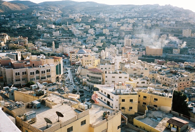 High angle view of townscape